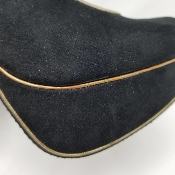 Glo Jeans Black Suede Platform Pumps Size 8.5 - Picture 5 of 11